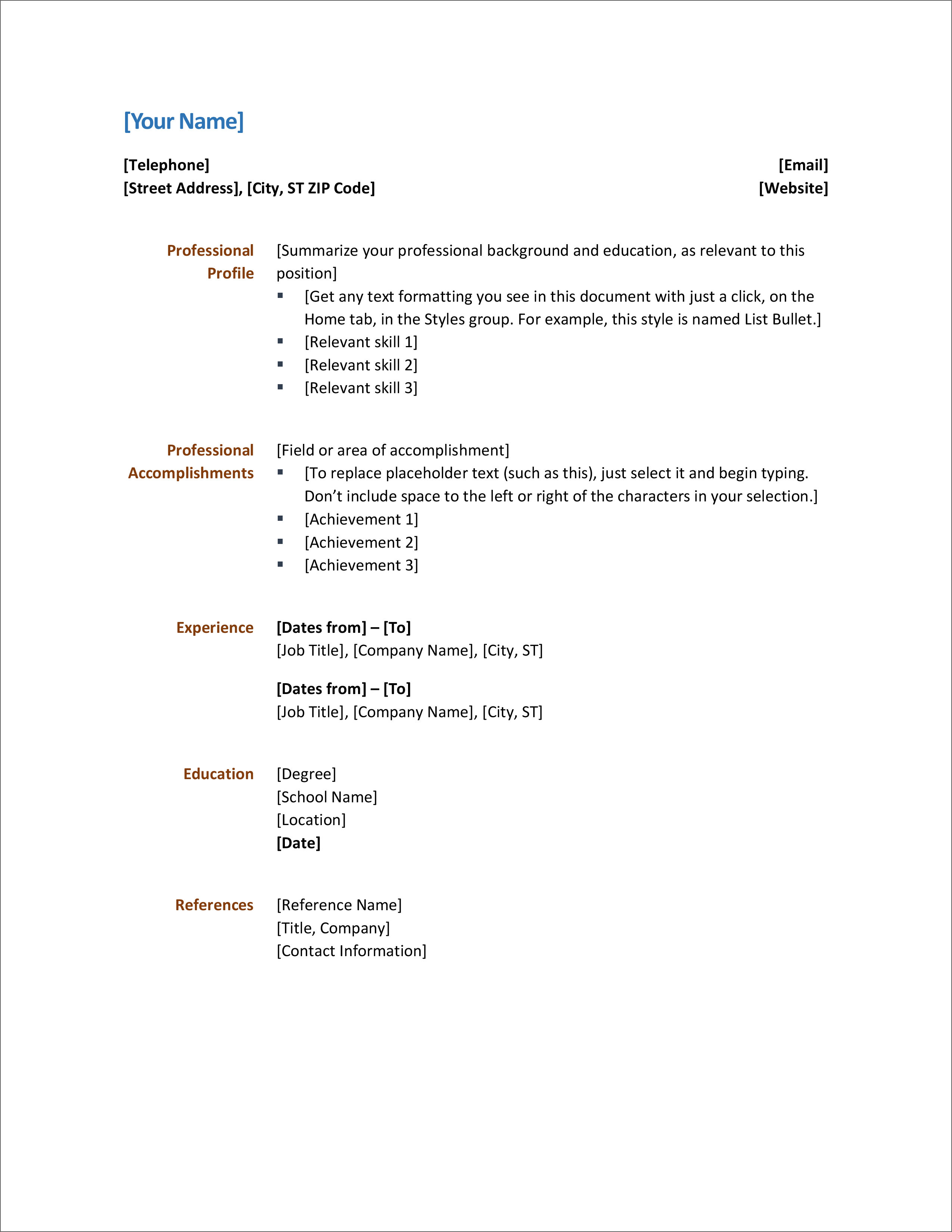 Detail Cv Template Download Nomer 47