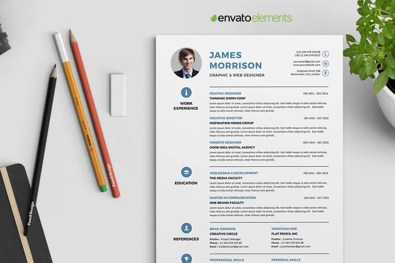 Detail Cv Template Envato Nomer 12