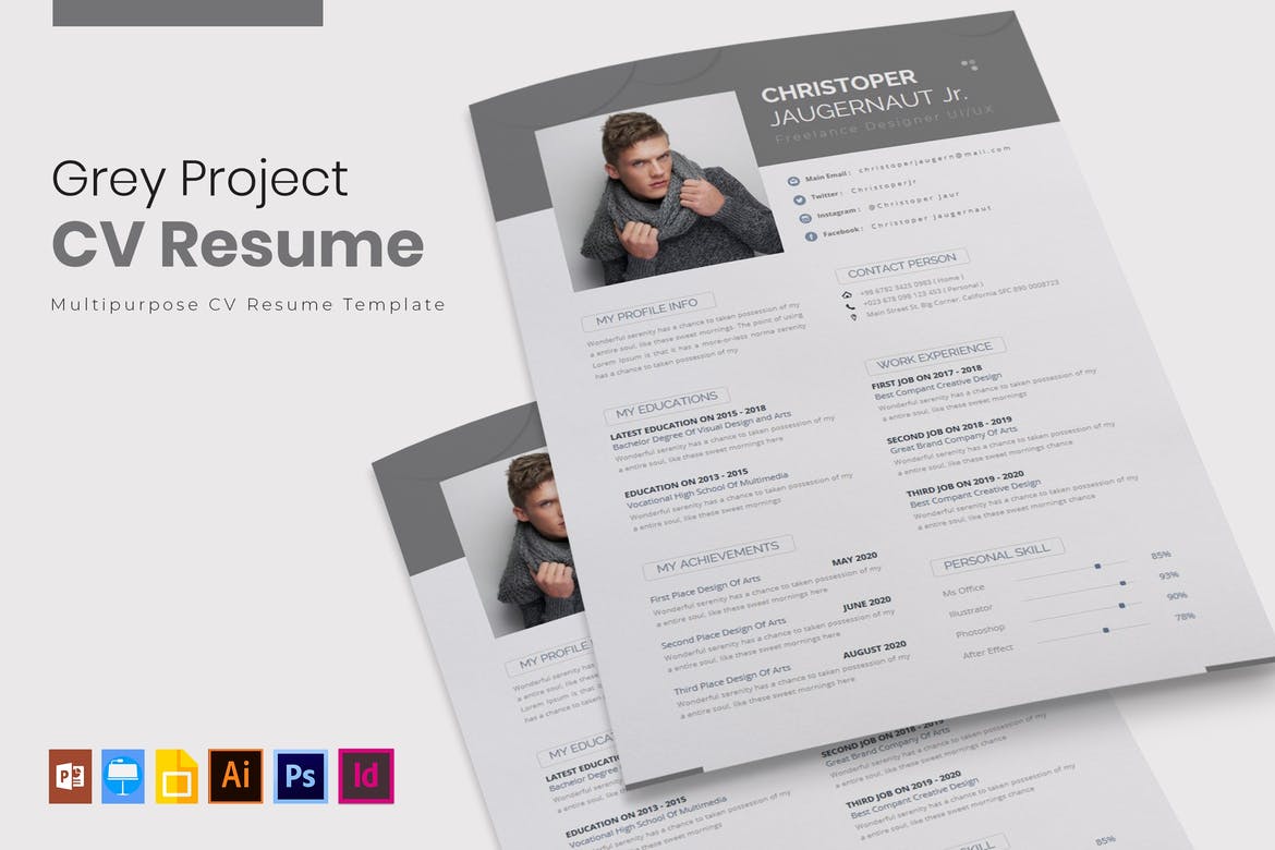 Detail Cv Template Envato Nomer 24