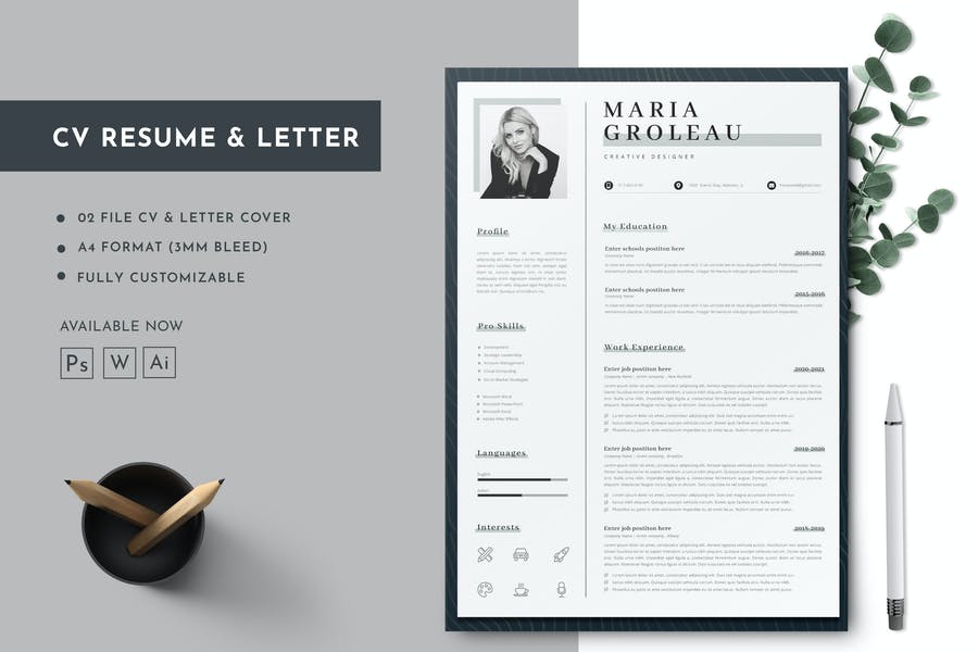 Detail Cv Template Envato Nomer 31