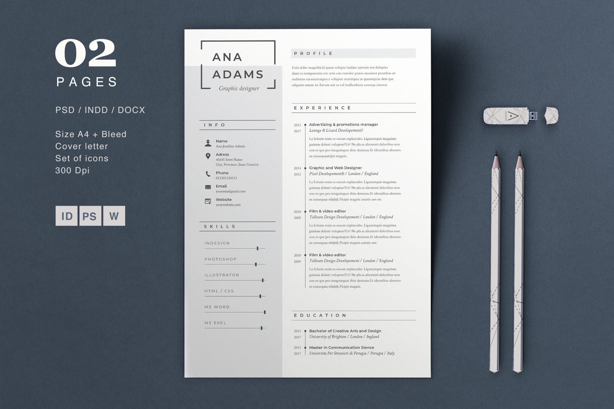 Detail Cv Template Envato Nomer 39