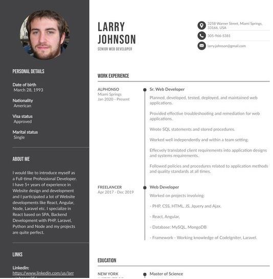 Detail Cv Template For Computer Science Student Nomer 11