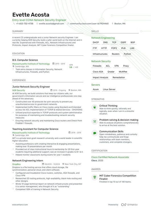 Detail Cv Template For Computer Science Student Nomer 29