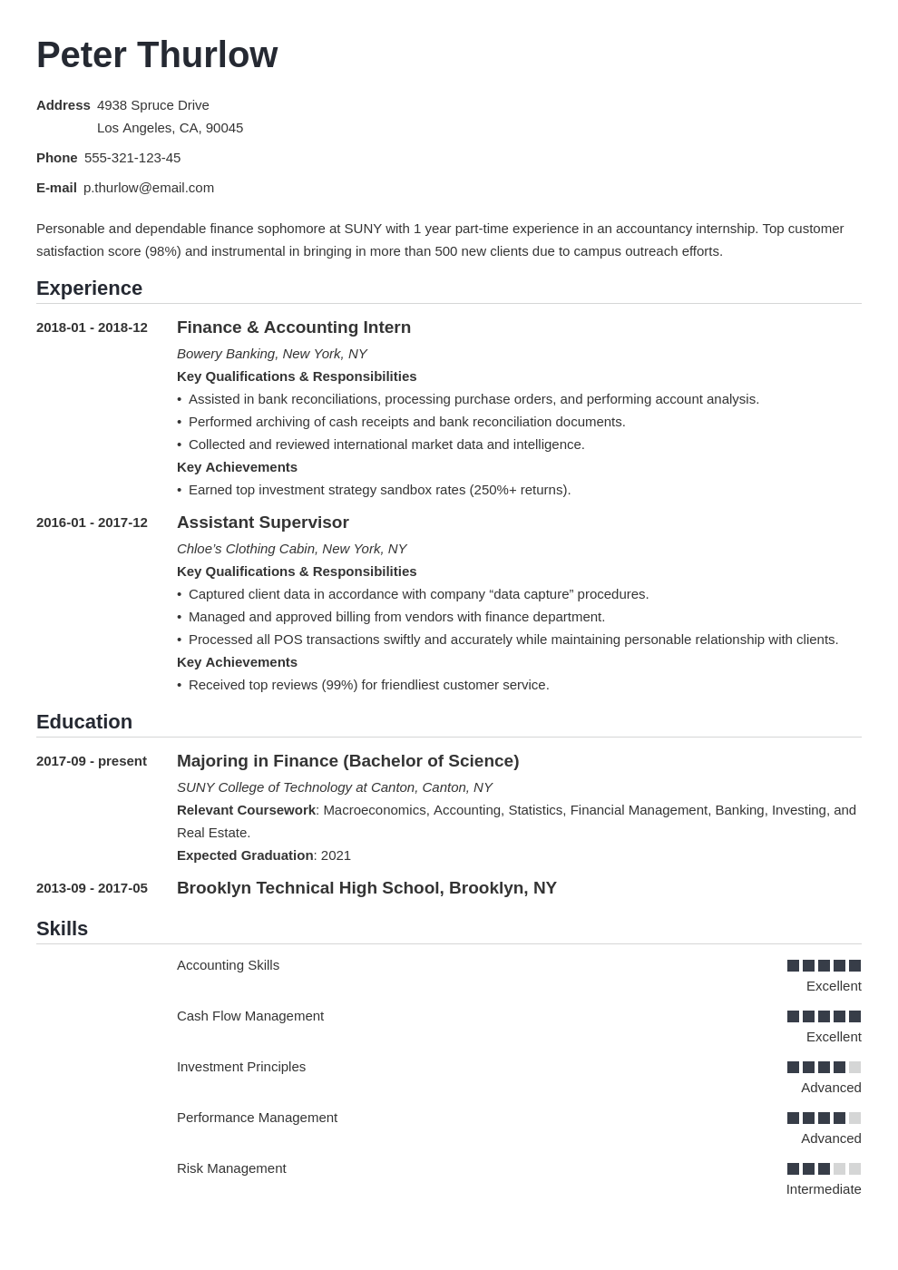 Detail Cv Template For Internship Nomer 8