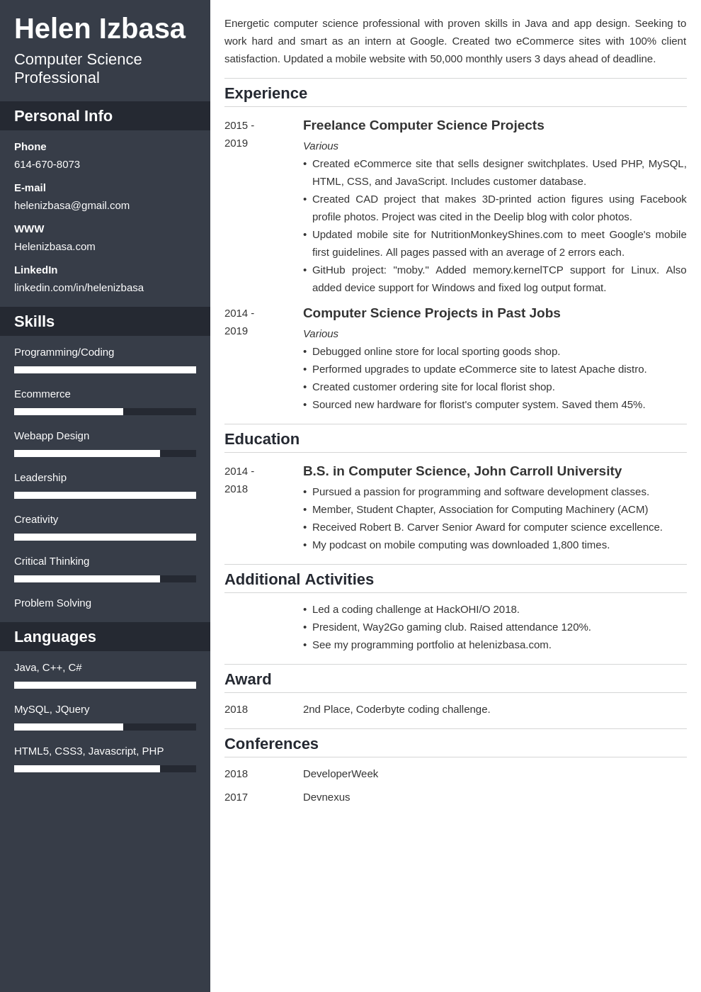 Detail Cv Template For Internship Nomer 9