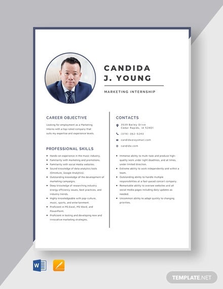 Detail Cv Template For Internship Nomer 12