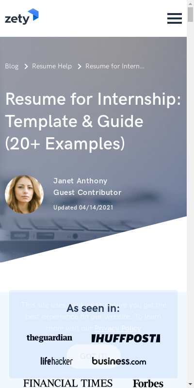 Detail Cv Template For Internship Nomer 32