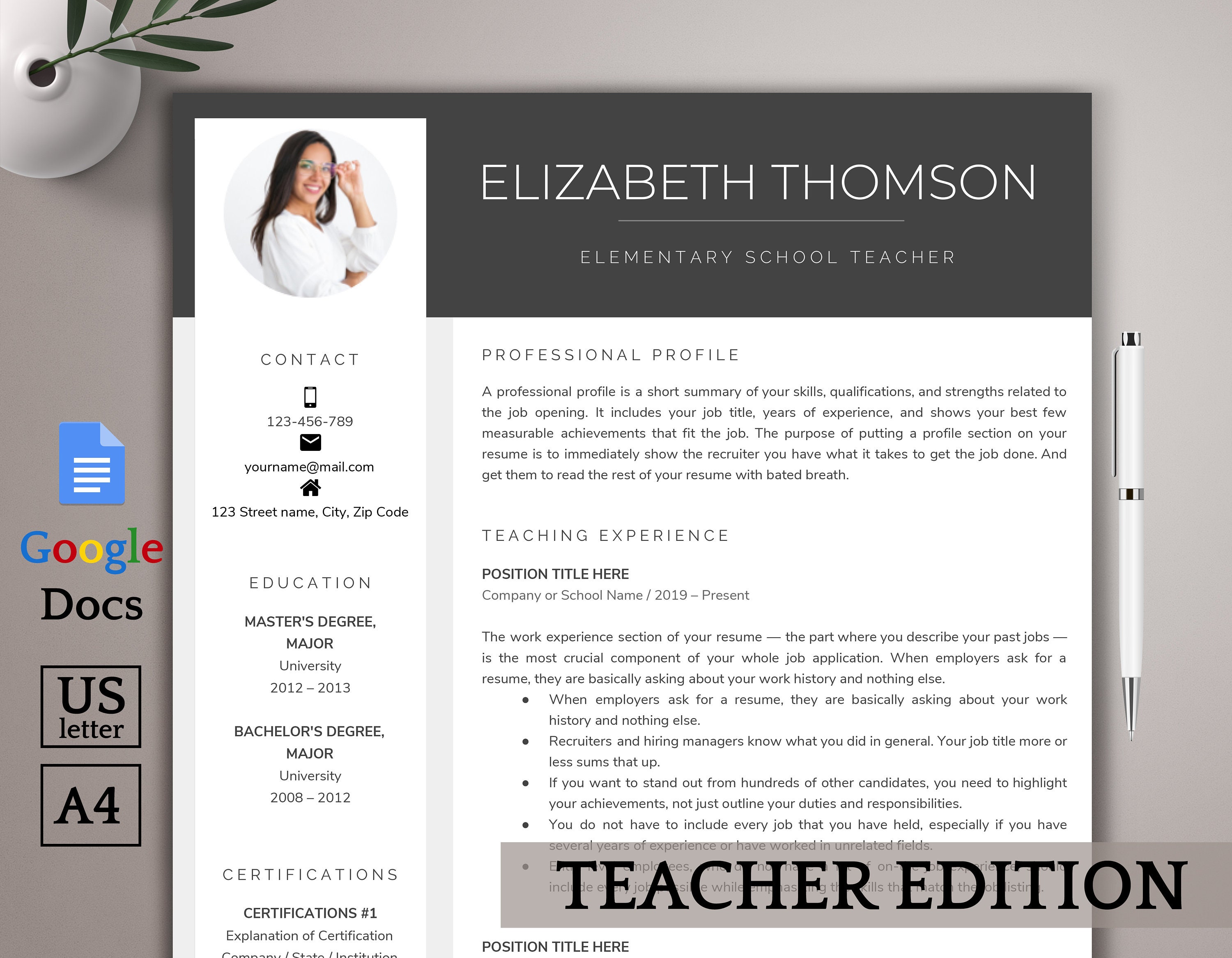 Detail Cv Template Free Google Docs Nomer 19