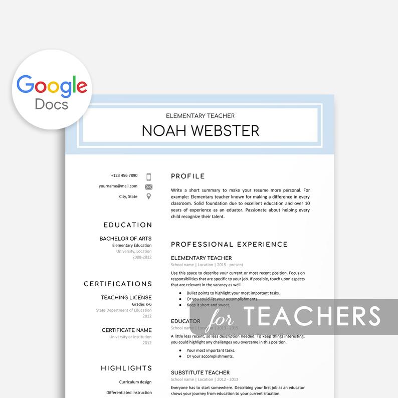Detail Cv Template Free Google Docs Nomer 22