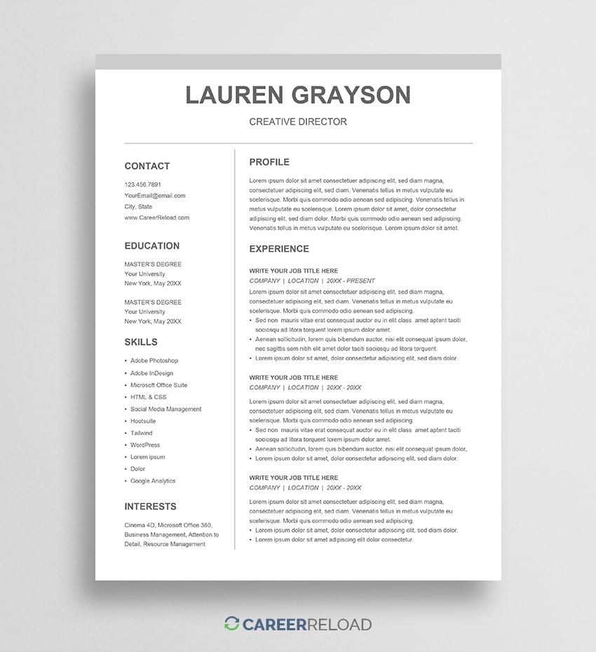 Detail Cv Template Free Google Docs Nomer 35