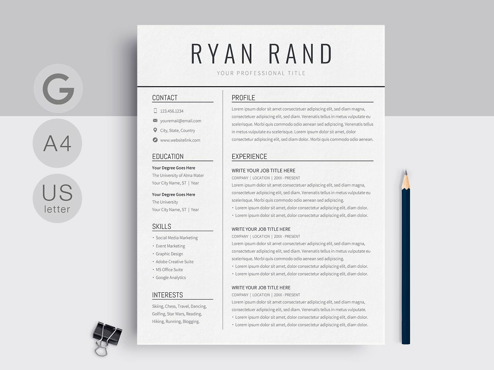 Detail Cv Template Free Google Docs Nomer 5