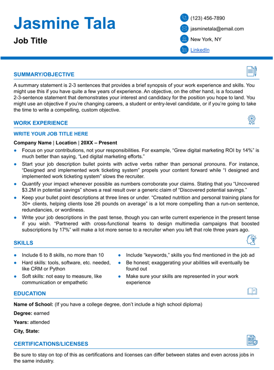 Detail Cv Template Free Google Docs Nomer 39