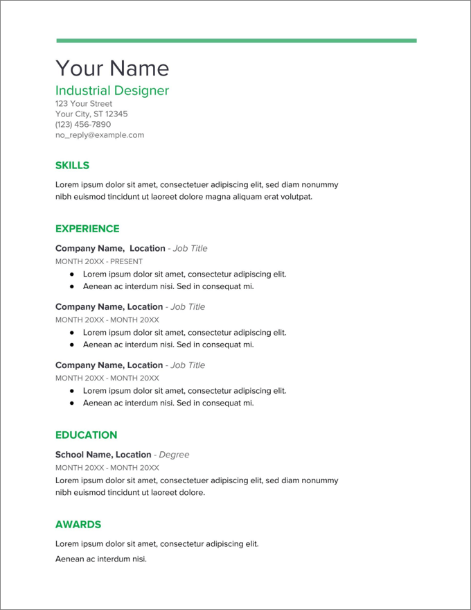 Detail Cv Template Free Google Docs Nomer 43