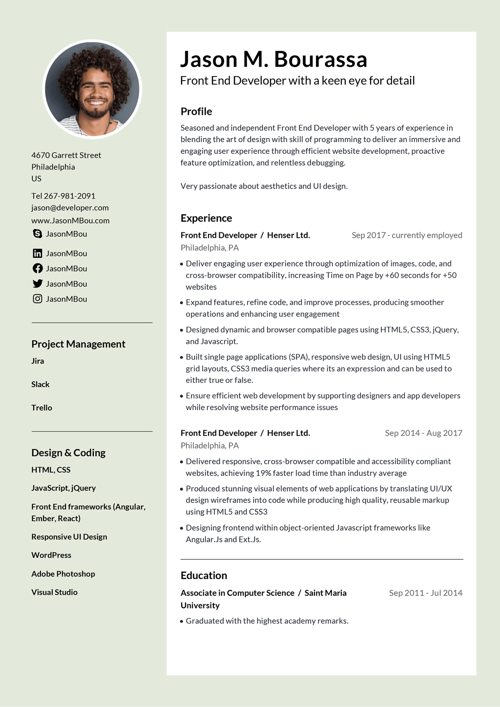 Detail Cv Template Free Online Nomer 51