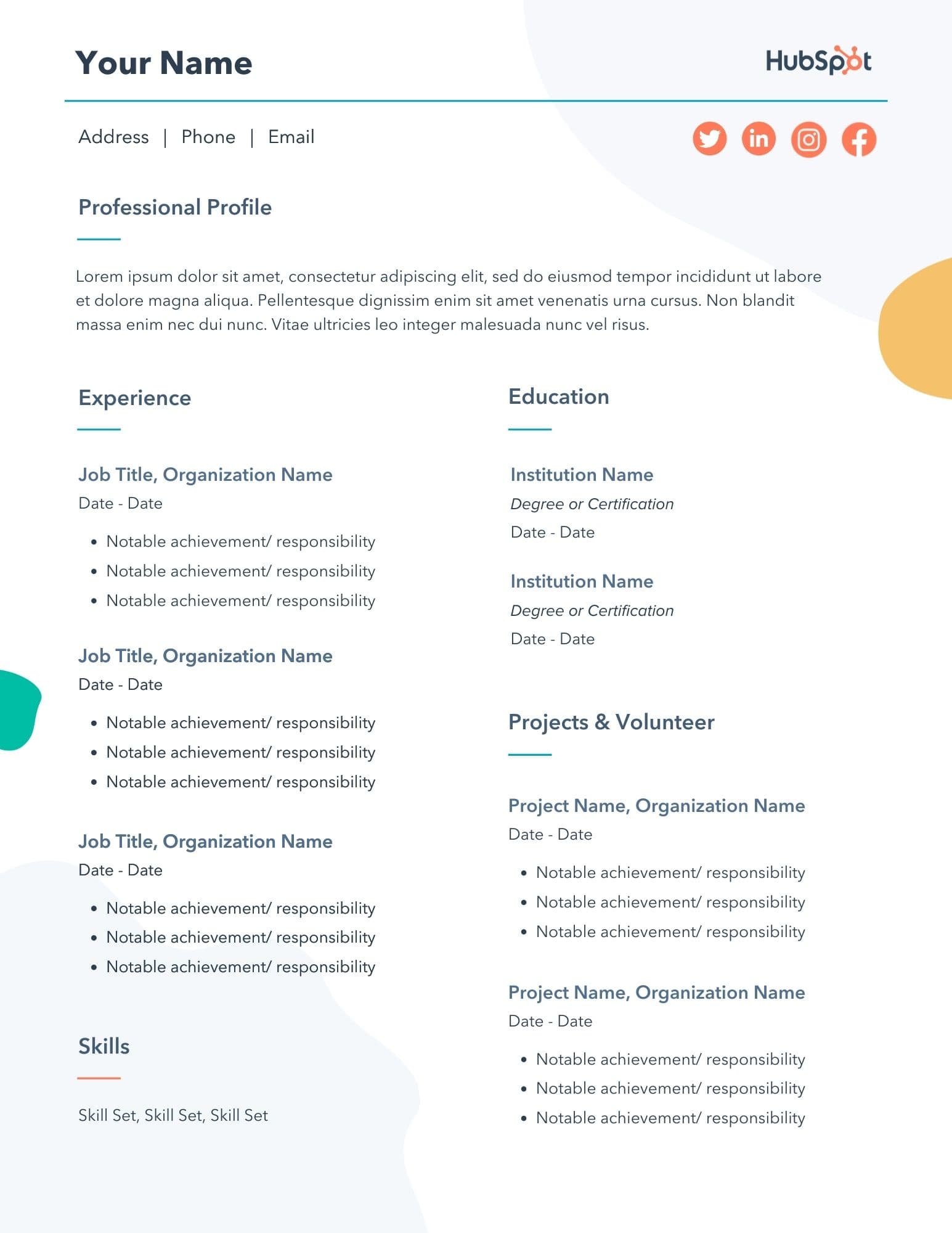 Detail Cv Template Free Online Nomer 52