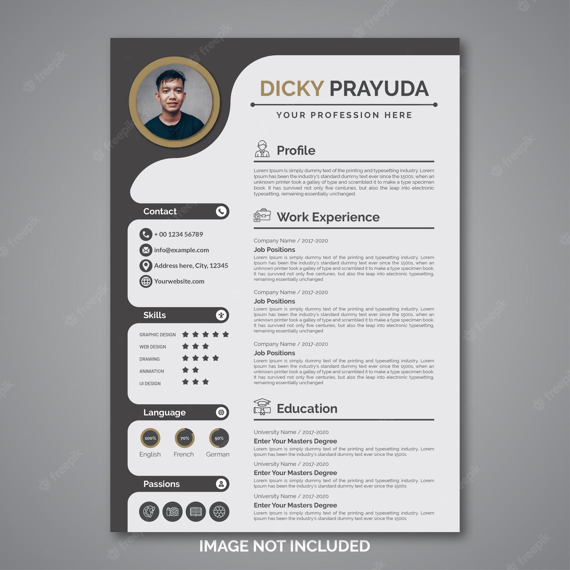 Cv Template Freepik 58+ Koleksi Gambar