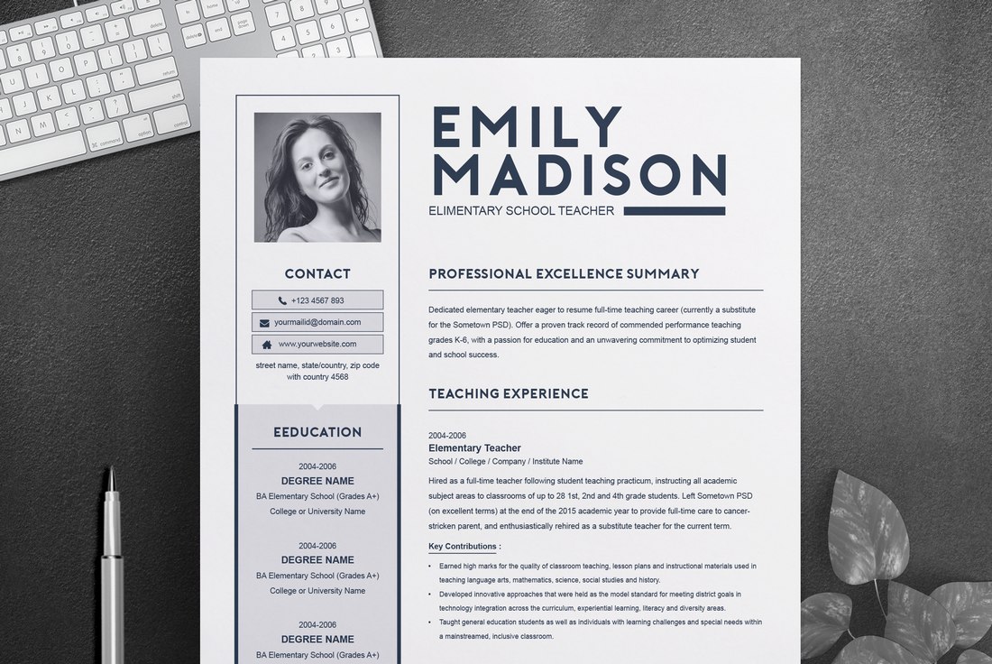 Detail Cv Template Gratis Word Nomer 41