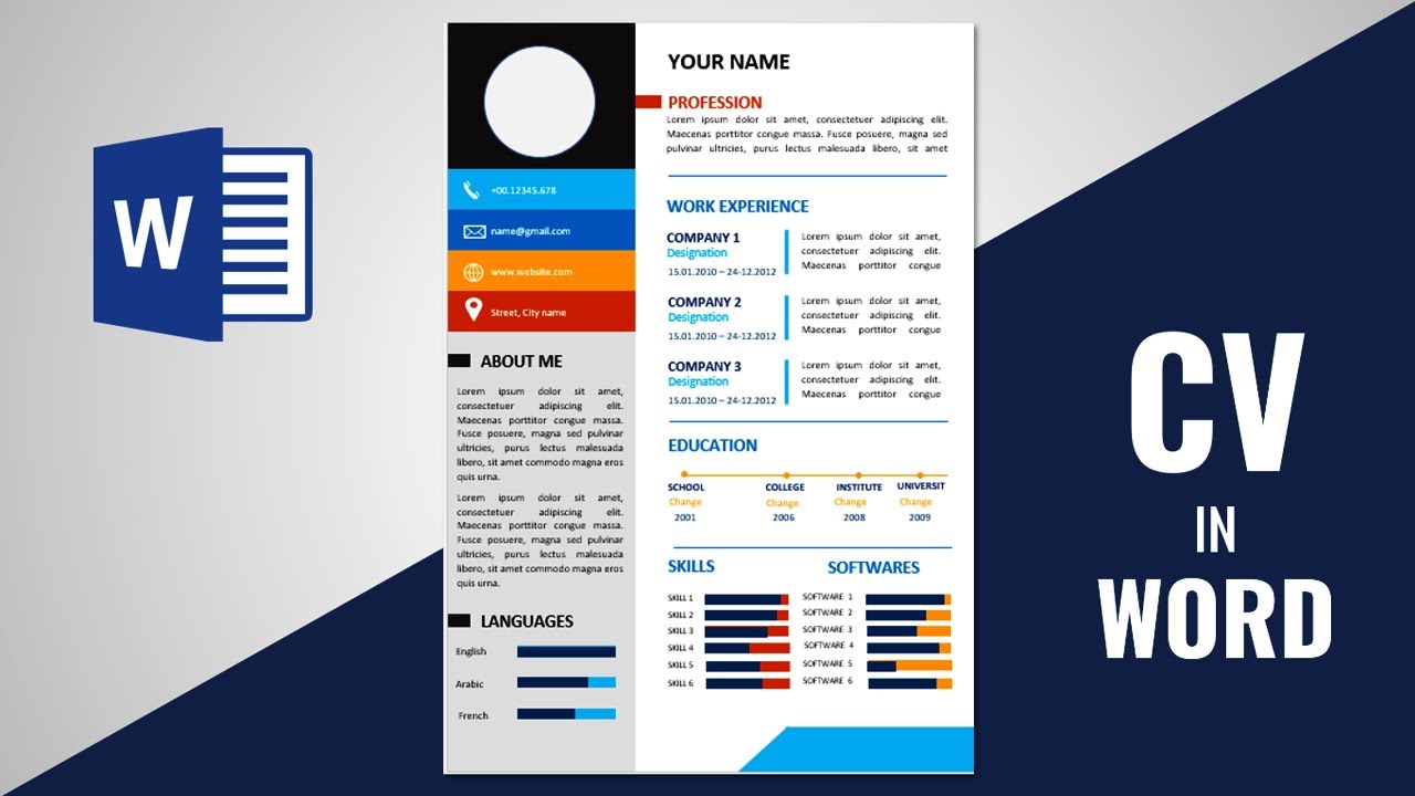 Detail Cv Template Gratis Word Nomer 42