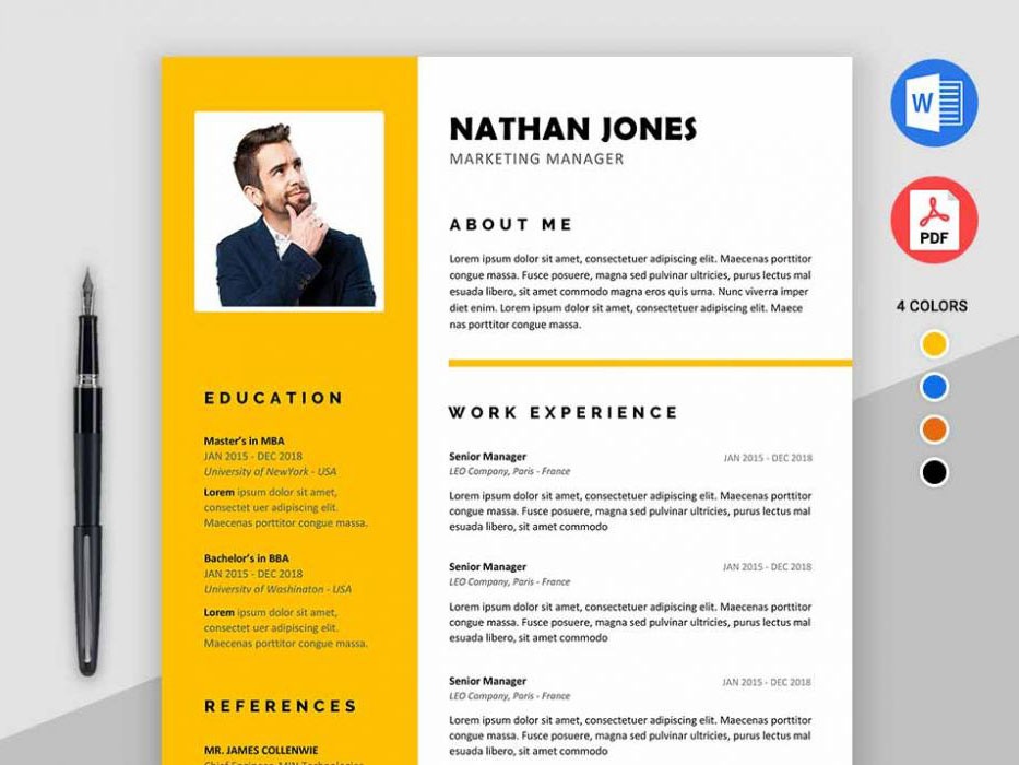 Detail Cv Template Gratis Word Nomer 52