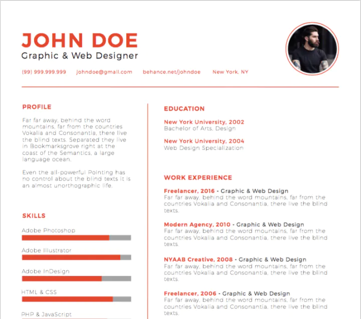 Detail Cv Template Illustrator Nomer 24