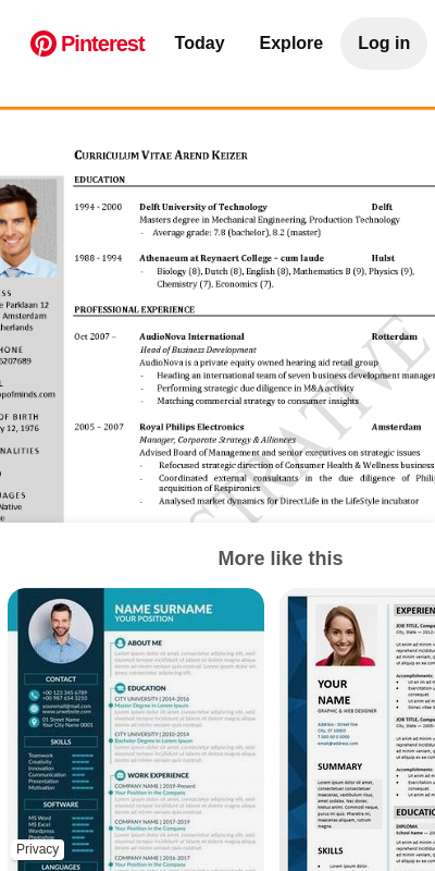 Detail Cv Template In English Doc Nomer 23