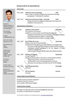 Detail Cv Template In English Doc Nomer 25