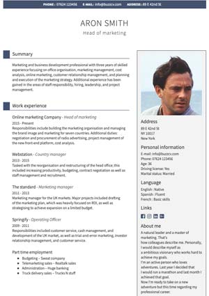 Detail Cv Template In English Doc Nomer 27