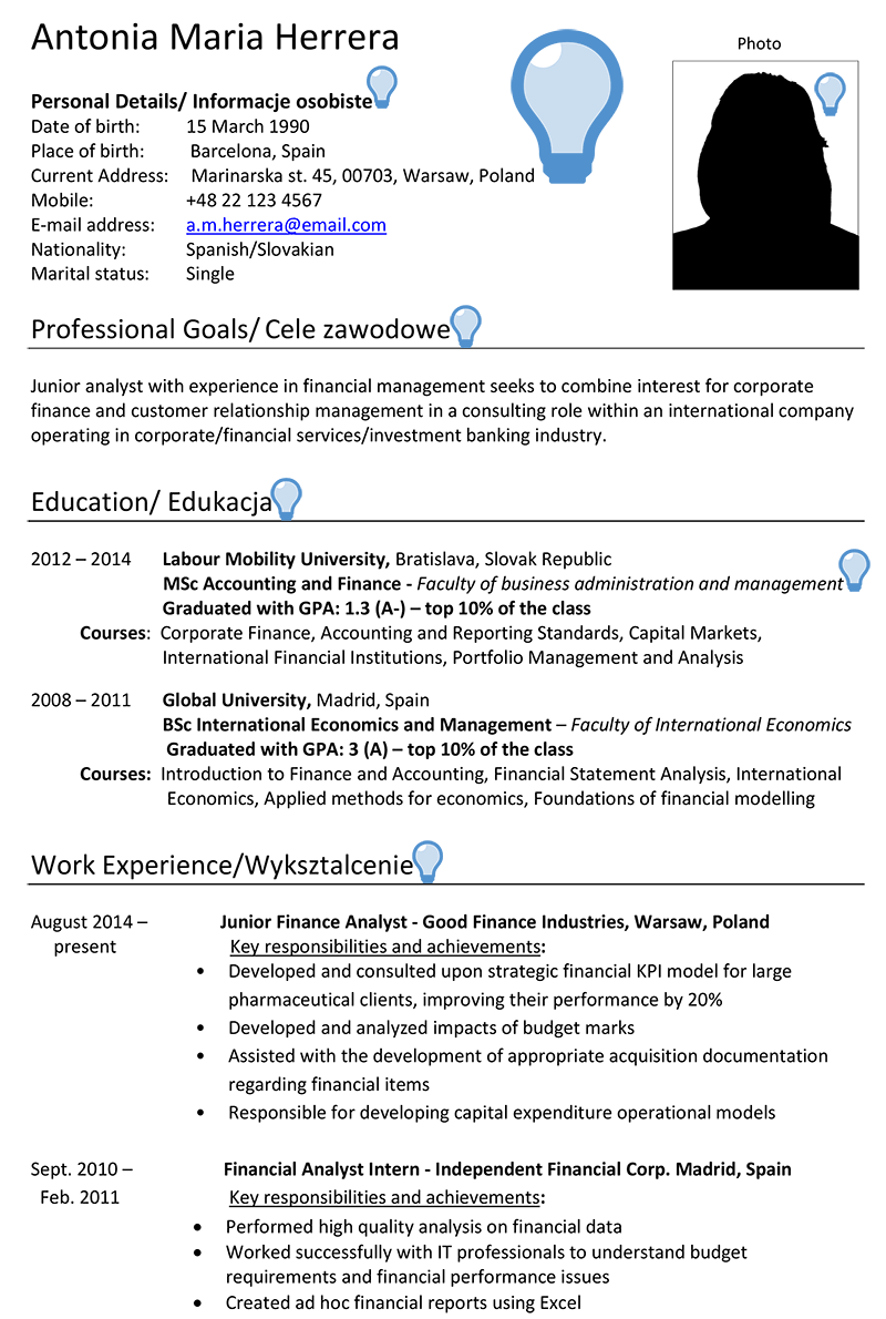 Download Cv Template In English Doc Nomer 42