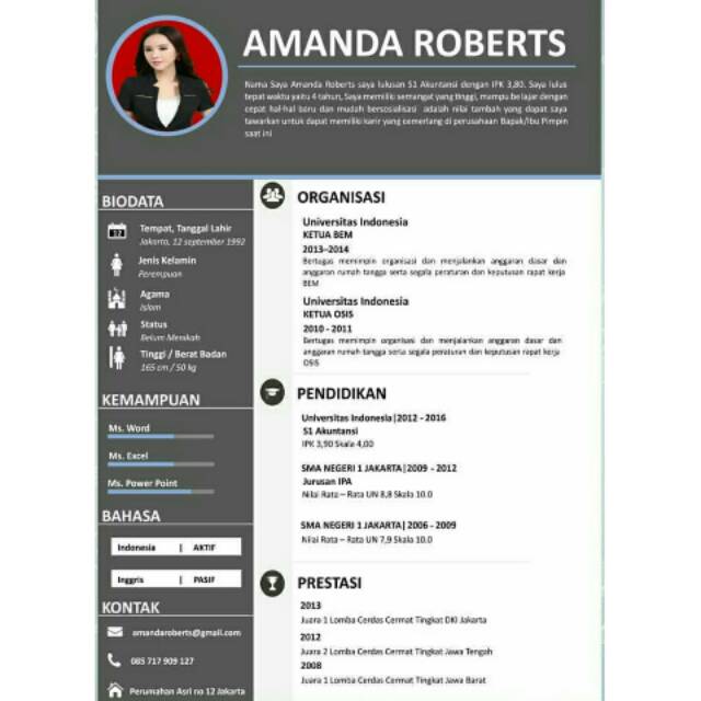 Detail Cv Template Indonesia Nomer 14