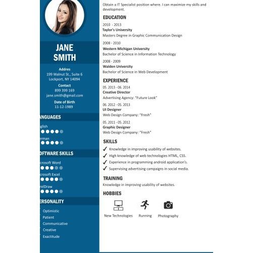 Detail Cv Template Indonesia Nomer 5