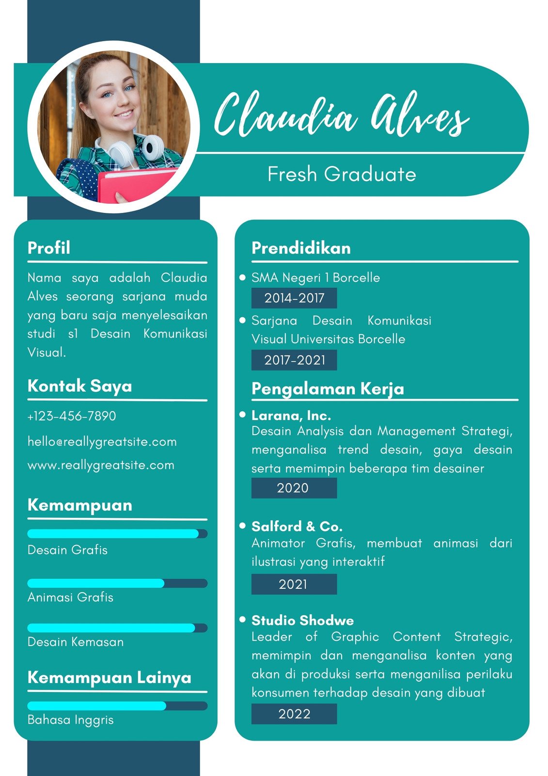 Detail Cv Template Indonesia Nomer 56