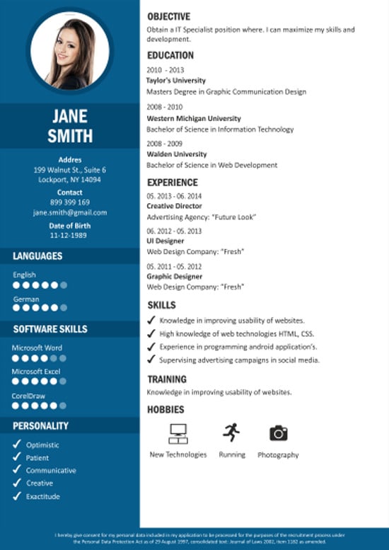 Detail Cv Template Microsoft Publisher Nomer 5