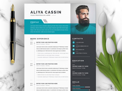 Detail Cv Template Modern Word Free Nomer 14