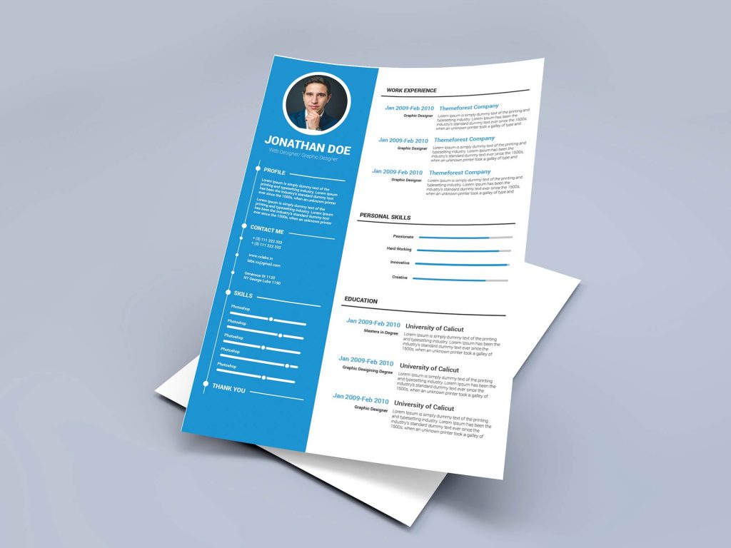 Detail Cv Template Modern Word Free Nomer 21