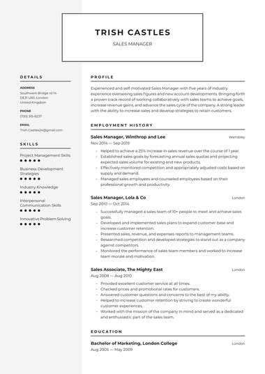 Detail Cv Template Modern Word Free Nomer 24