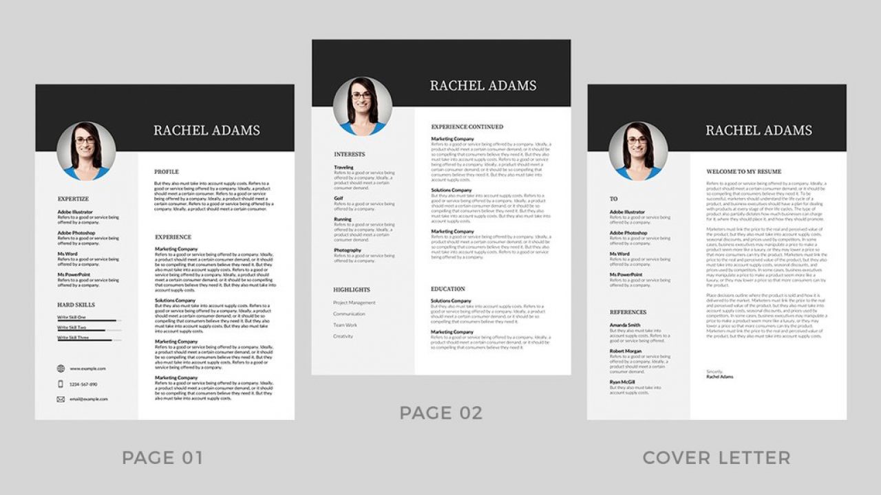 Detail Cv Template Modern Word Free Nomer 4