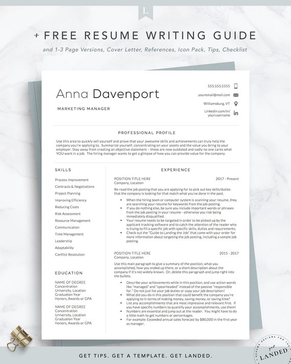 Detail Cv Template Modern Word Free Nomer 31