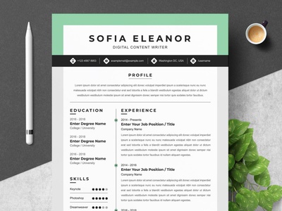 Detail Cv Template Modern Word Free Nomer 36