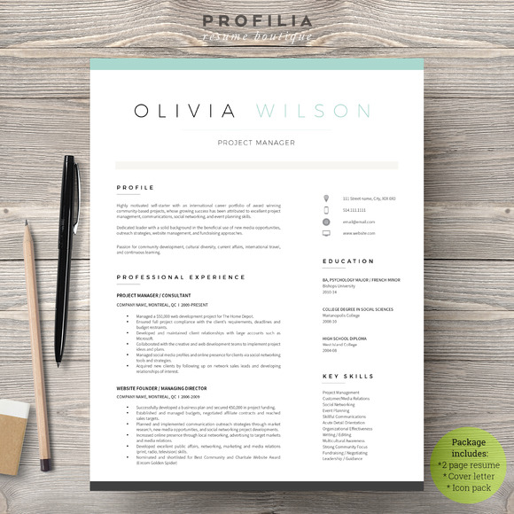 Detail Cv Template Modern Word Free Nomer 38
