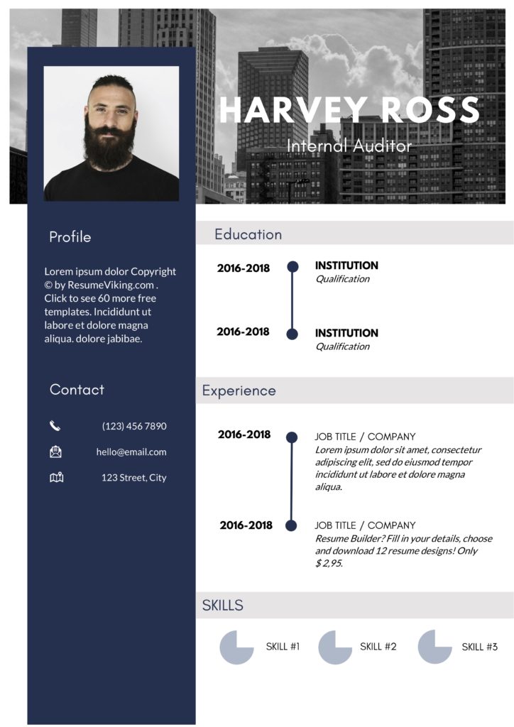 Detail Cv Template Modern Word Free Nomer 44