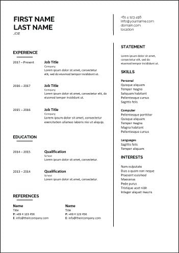 Detail Cv Template Nz Nomer 19