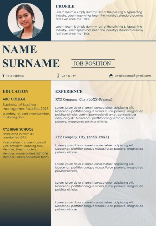 Detail Cv Template Personal Profile Nomer 14