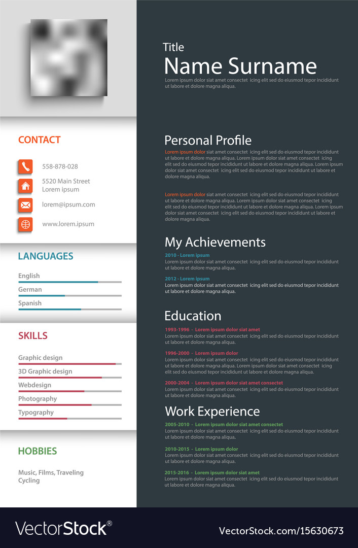 Detail Cv Template Personal Profile Nomer 24