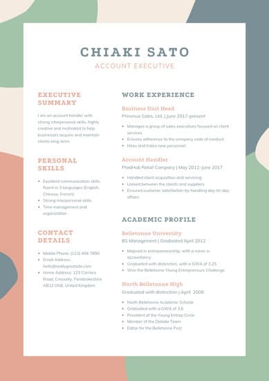 Detail Cv Template Personal Profile Nomer 33