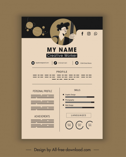 Detail Cv Template Personal Profile Nomer 39