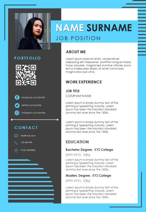 Detail Cv Template Personal Profile Nomer 47