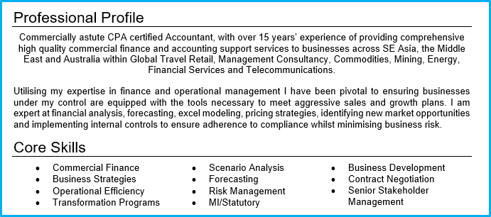 Detail Cv Template Personal Profile Example Nomer 2