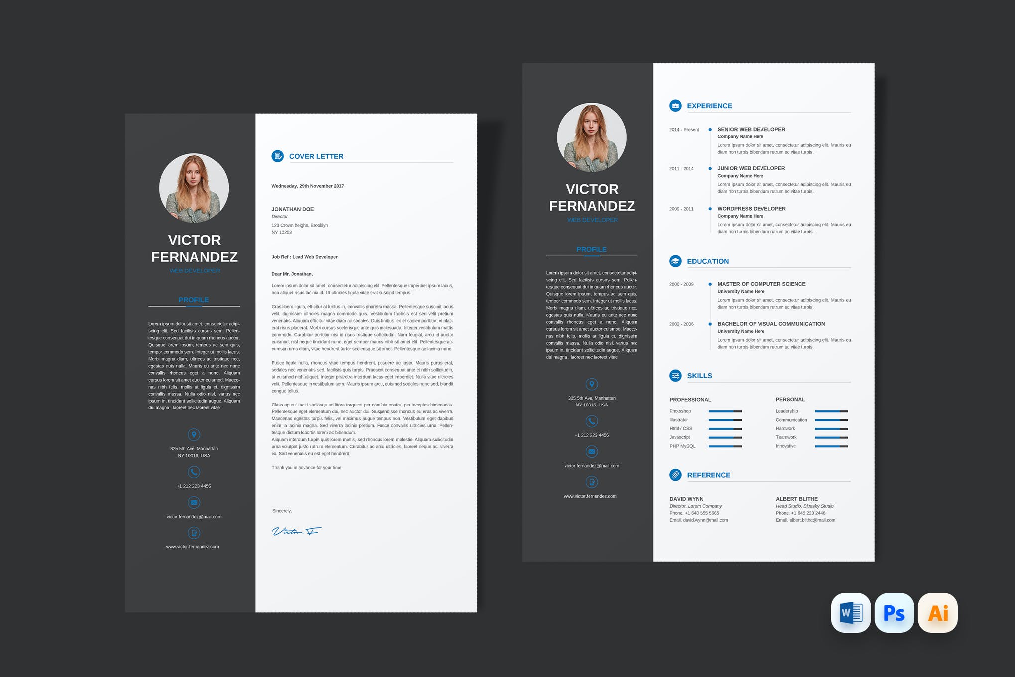 Detail Cv Template Photoshop Nomer 15