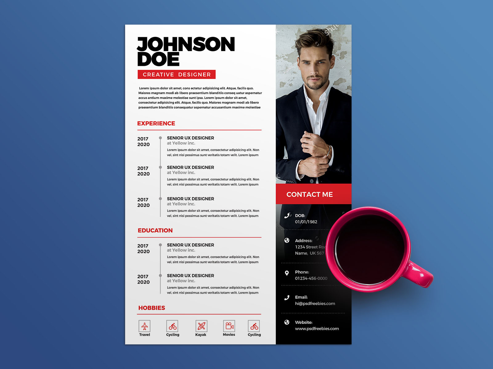 Detail Cv Template Photoshop Nomer 19