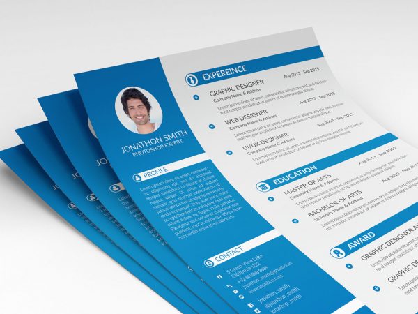 Detail Cv Template Photoshop Nomer 40